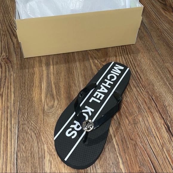 Michael Kors Shoes - Brand New Michael Kors Black Flip Flops